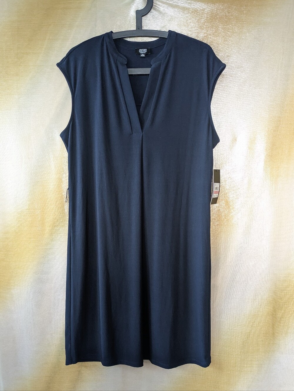 NWT Jones New York Signature Dark Navy Sleeveless Midi Dress Size 10